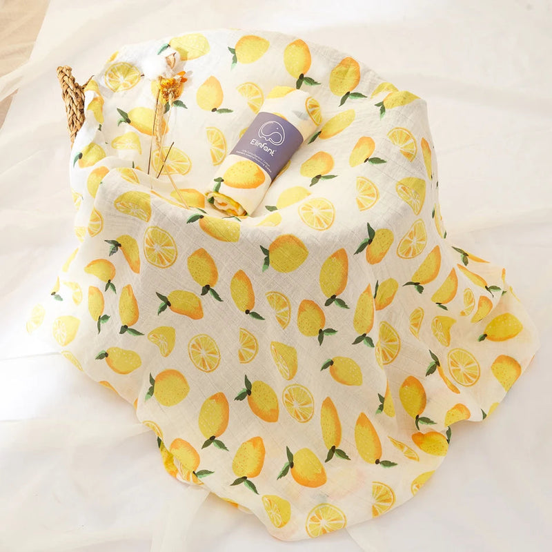 Premium Muslin Swaddle 100% Cotton Premium Muslin Swaddle 100% Cotton HuggingBub Lemon Festival 