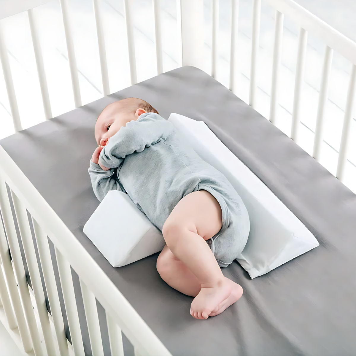 Anti Roll Baby Sleep Pillow Safe Side Sleeper