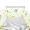 Nordic Stars Baby Bed Thicken Bumpers Zipper Design One-piece Crib Around Cushion Cot Protector Pillows 200*30 CM HuggingBub KL 